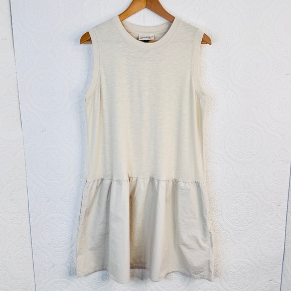 Universal Thread Dresses & Skirts - NEW Universal Thread Women's Medium Tank Dress Cotton Sleeveless Pockets Beige